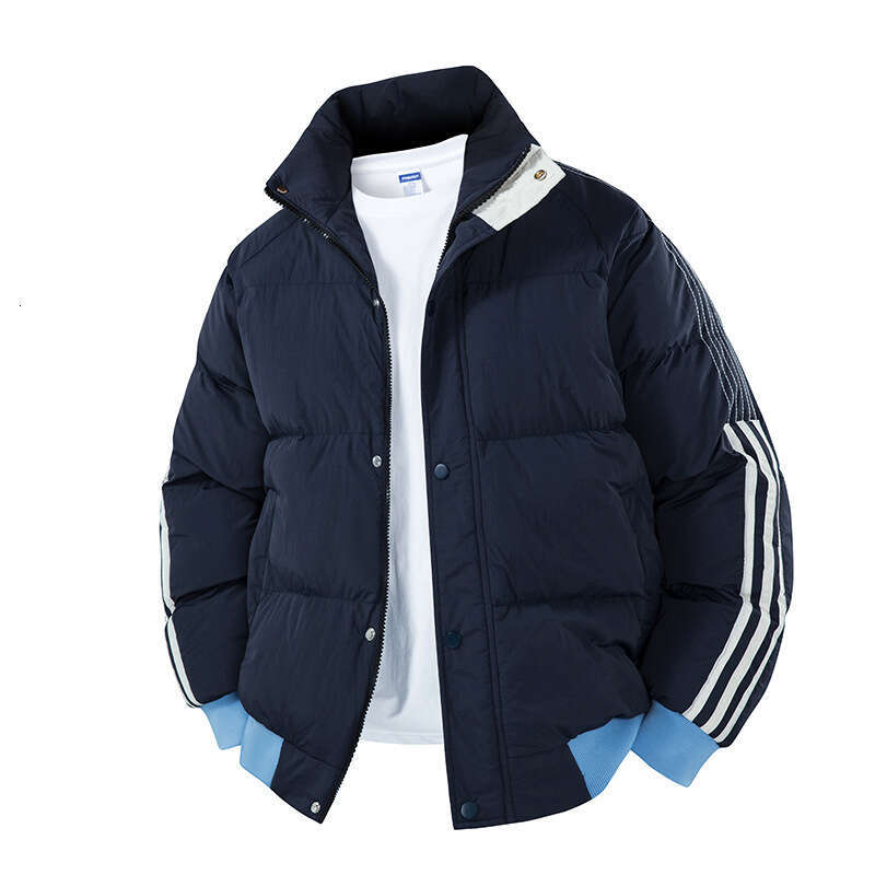 Multicolor High-Quality Winter New Thickened Jacket Warm Thick Cotton Coat Men Color-Block Simple Windproof Cold-Proof