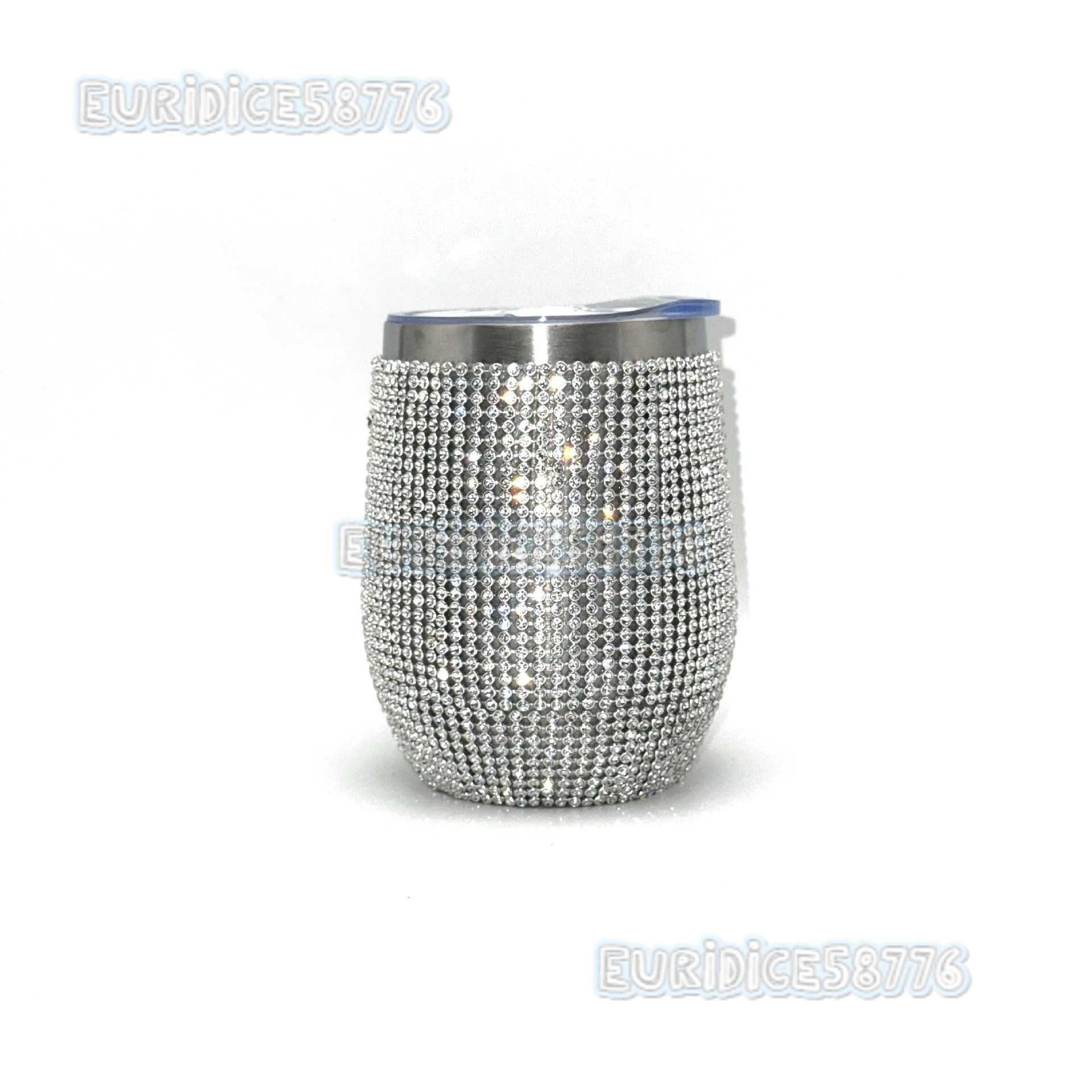 Cup Stainless Steel Creative Insulated Cup 304 Large Capacity Mesh Diamond Eggshell Cup H250911