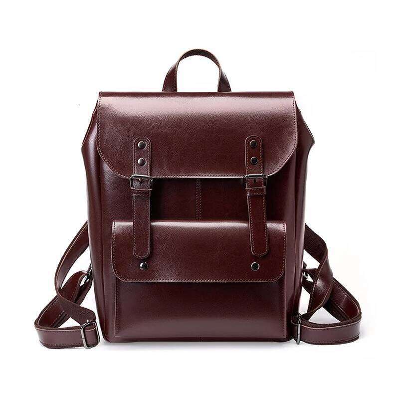 Genuine Leather Backpack For Women Vintage Preppy Style Backpacks Girls Fashion Cowhide School Bag Student Computer Bags 2300 250911