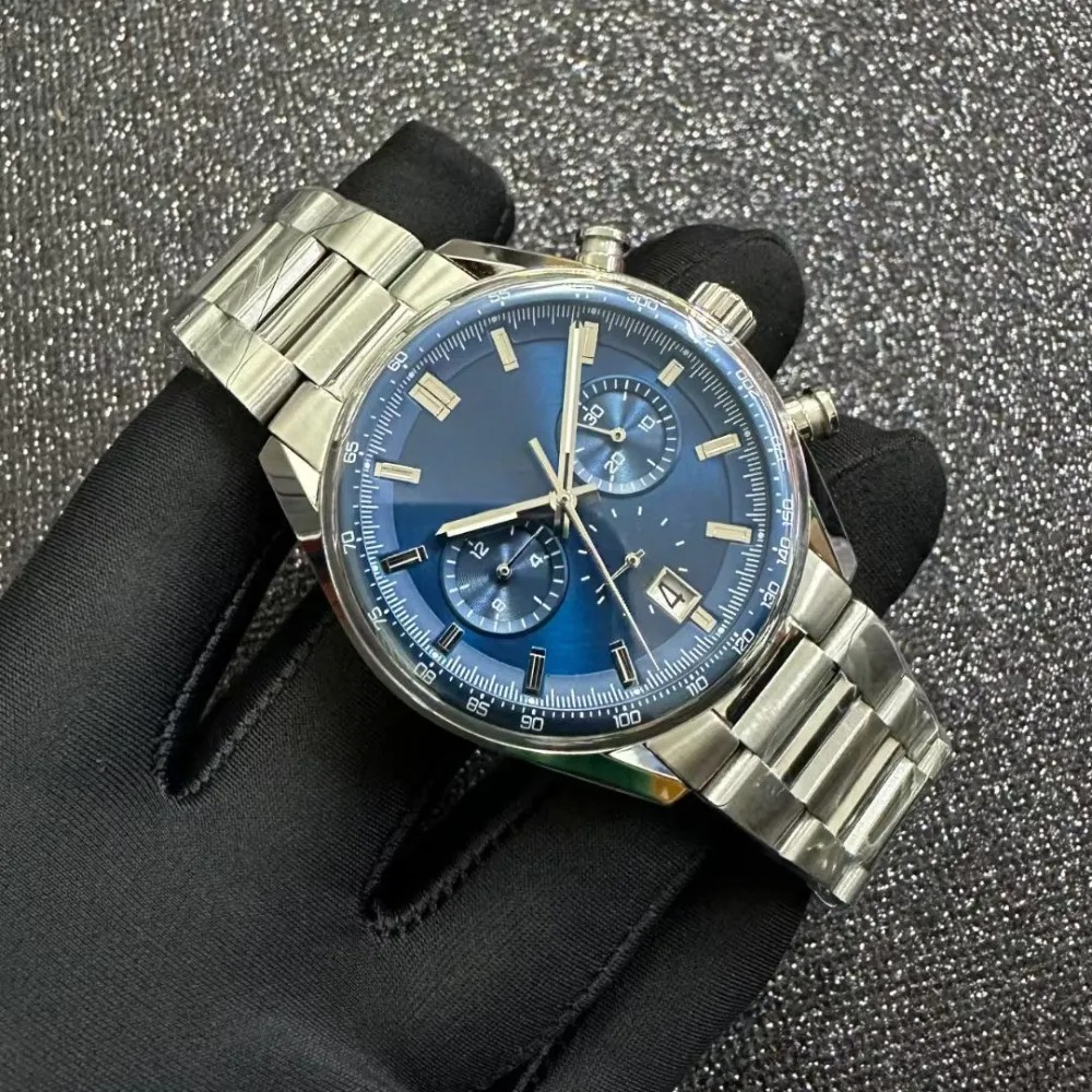 2024 new deluxe designer watch mens quartz movement multifunction watch stainless steel with sapphire waterproof high quality quartz mens watch
