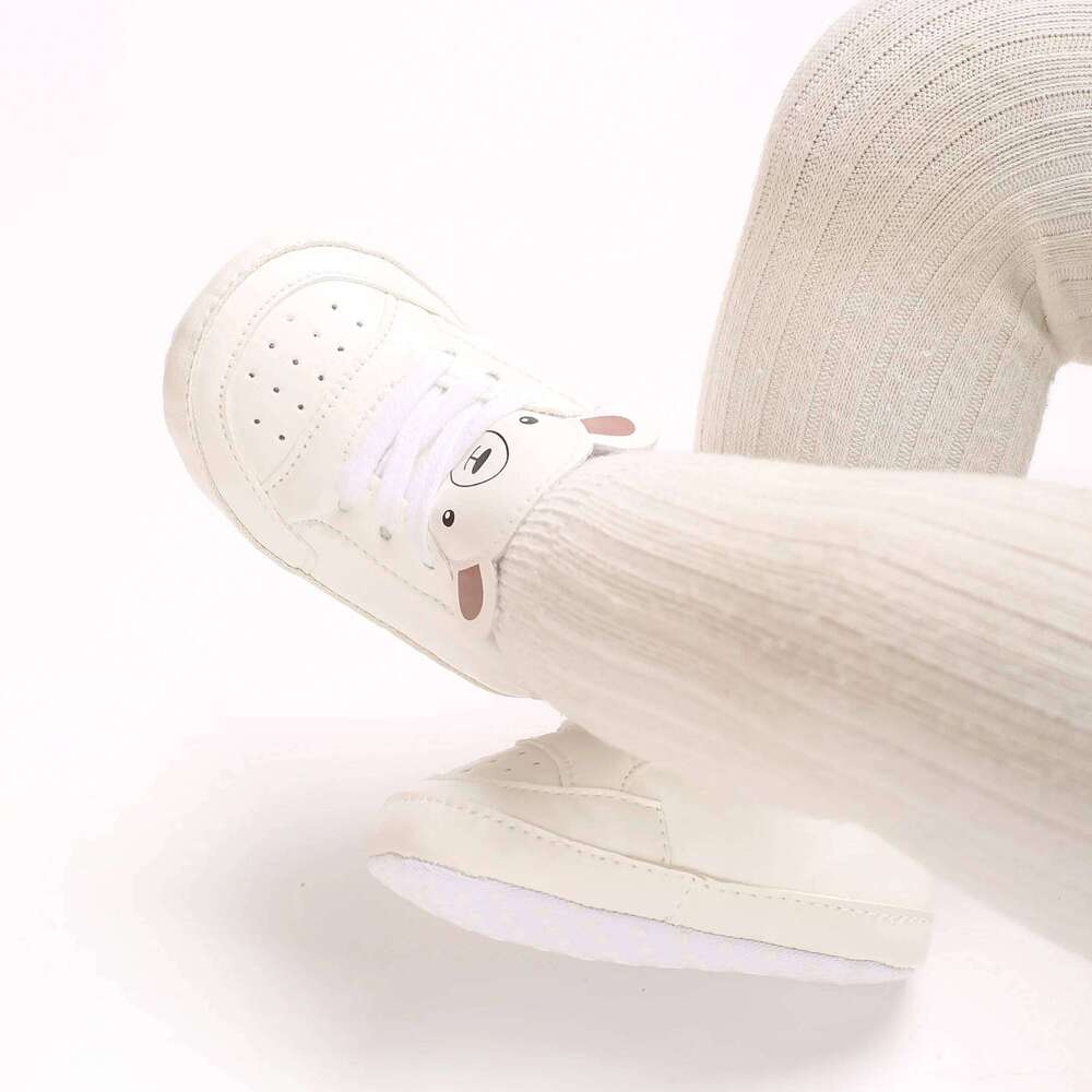 3 Colors Cartoon Spring Newborn Infant Girls and Boys Recreational Baptism Non-Slip Walking Shoe Soft-soled Sneaker