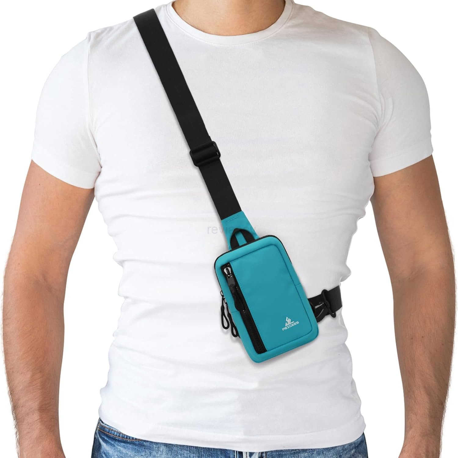 Small Crossbody Bag for Men Women Mini Sling Bag Travel Running Phone Daypack Cross Body Shoulder Bags with KeyholderW250911