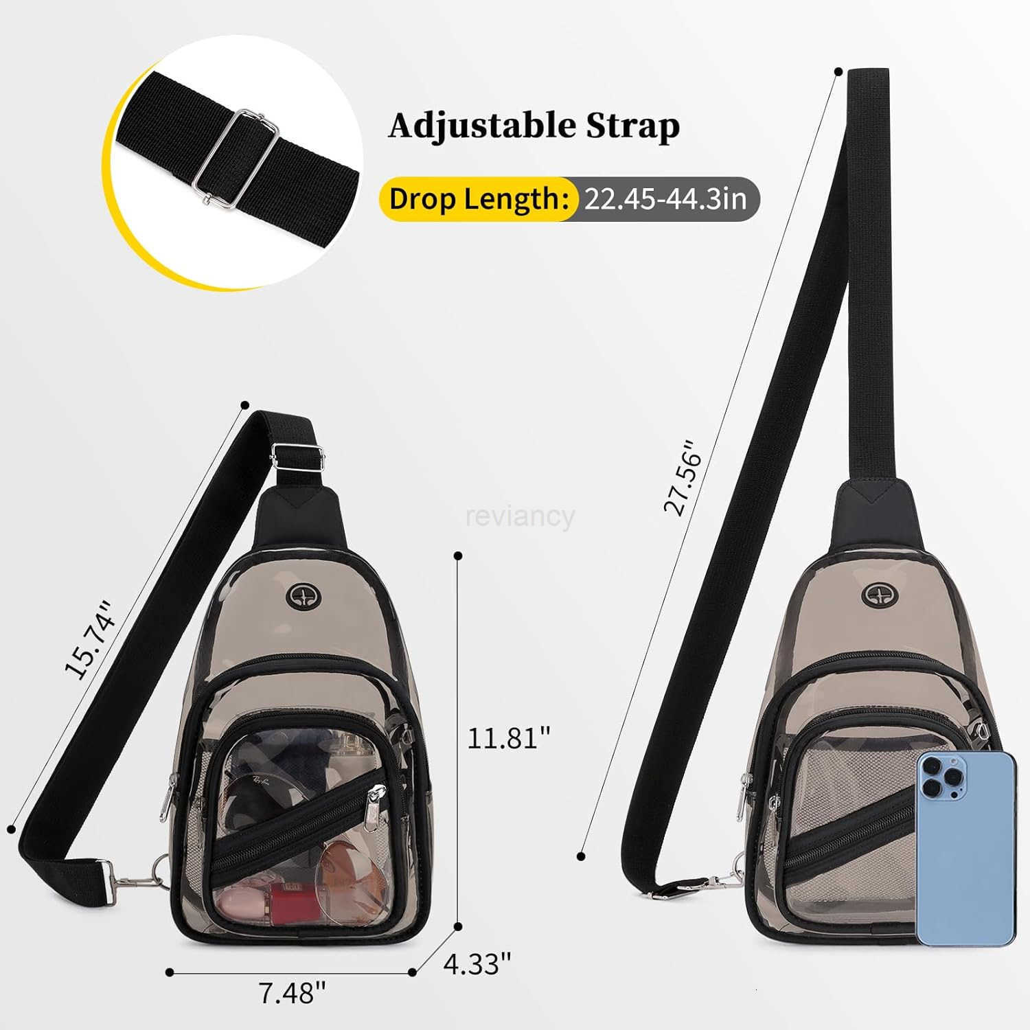 Clear Bag for Stadium Events Clear Backpack Purse for Women Waterproof PVC Crossbody Fanny Pack for ConcertW250911