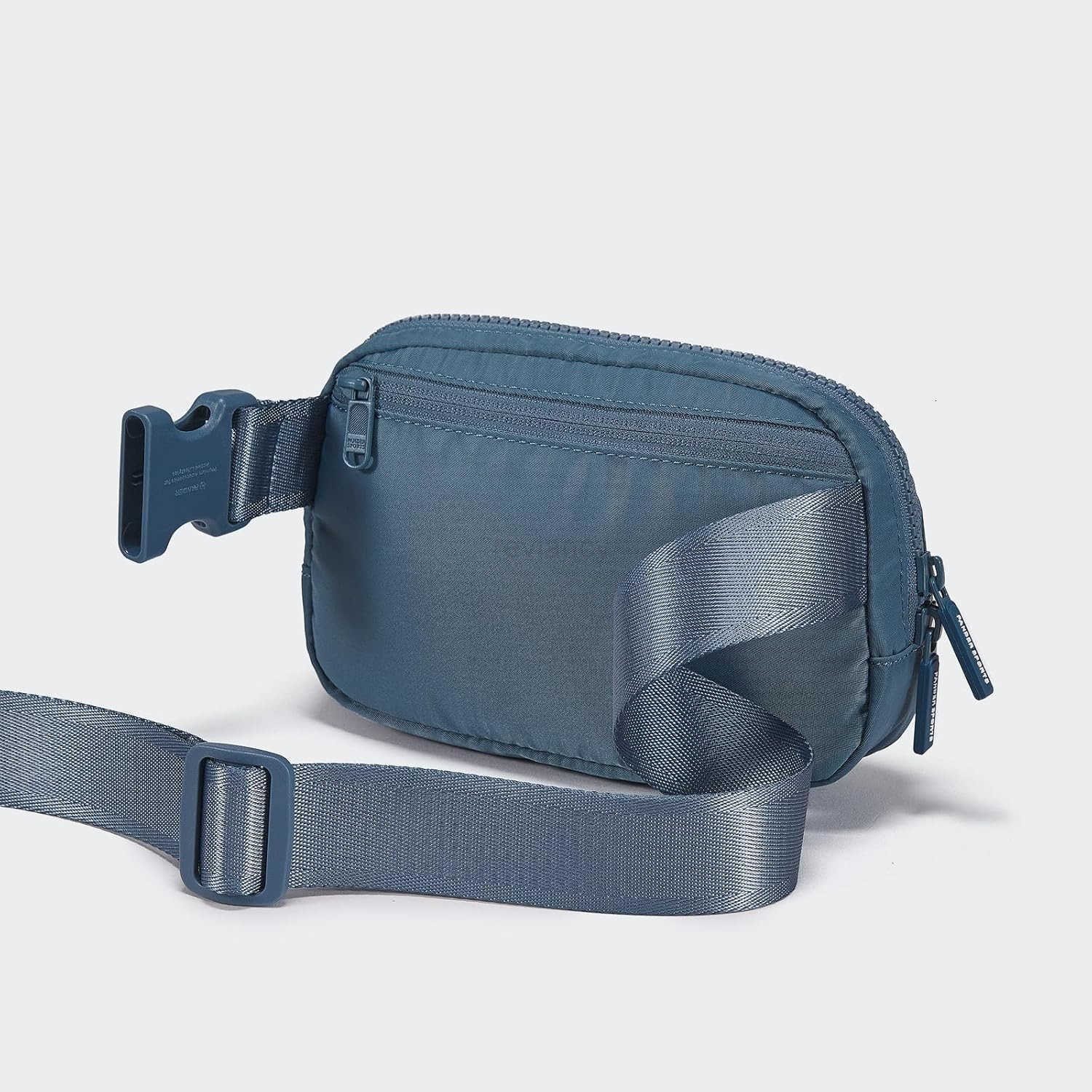 Two Way Zipper Fanny Pack Nylon Everywhere Belt Bag for Women Water Repellent Waist Packs Crossbody Bags with Adjustable Strap Indigo BlueW250911