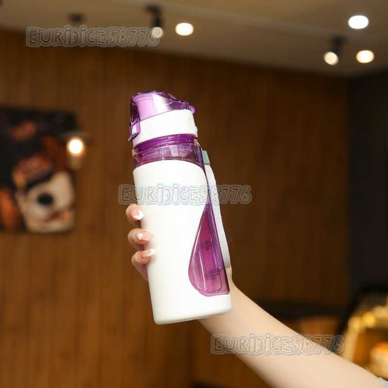 Travel Cup Sports Space Cup High Appearance Bottle Doublelayer Plastic Cup Water Cup Summer Water Bottle H250911