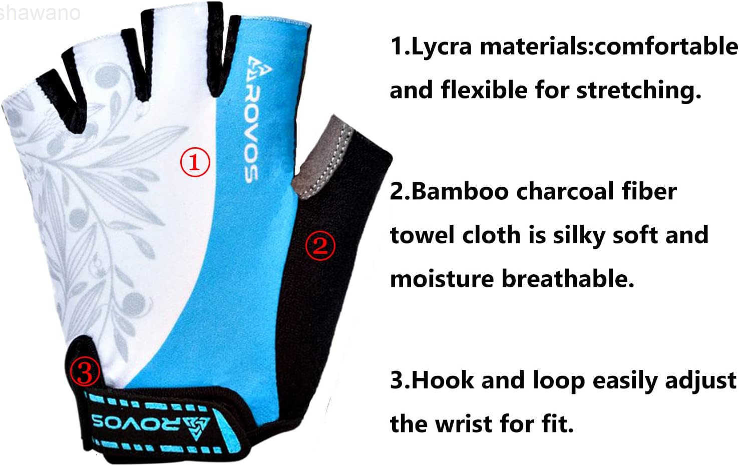 Cycling Gloves for Men Women 5MM AntiSlip ShockAbsorbing Gel Pad Lightweight Breathable Half Finger Design for Mountain Cycling Gym Motorcycle Outdoor