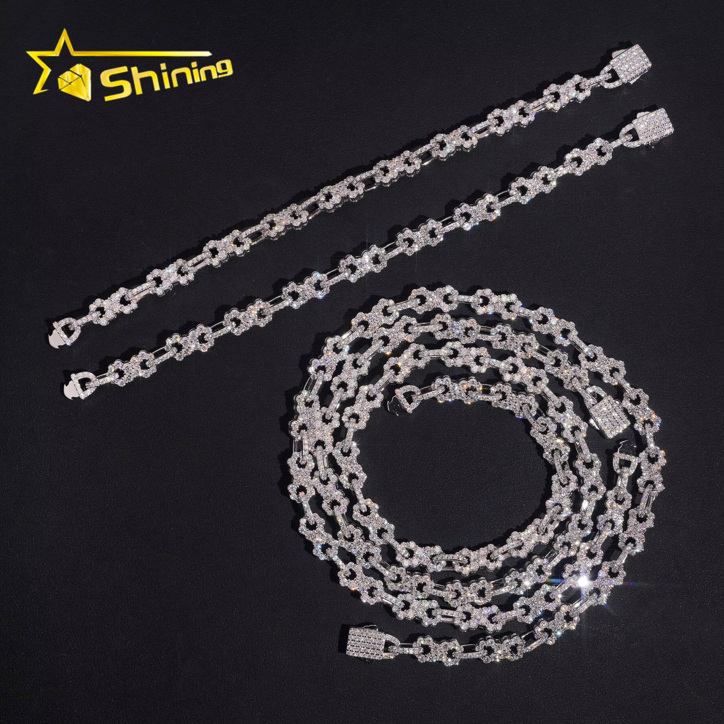 Infinity Design Moissanite Necklace Luxury Fine Jewelry Gold Plated 925 Sterling Silver Pass DiamondTest Moissanite Small Chains