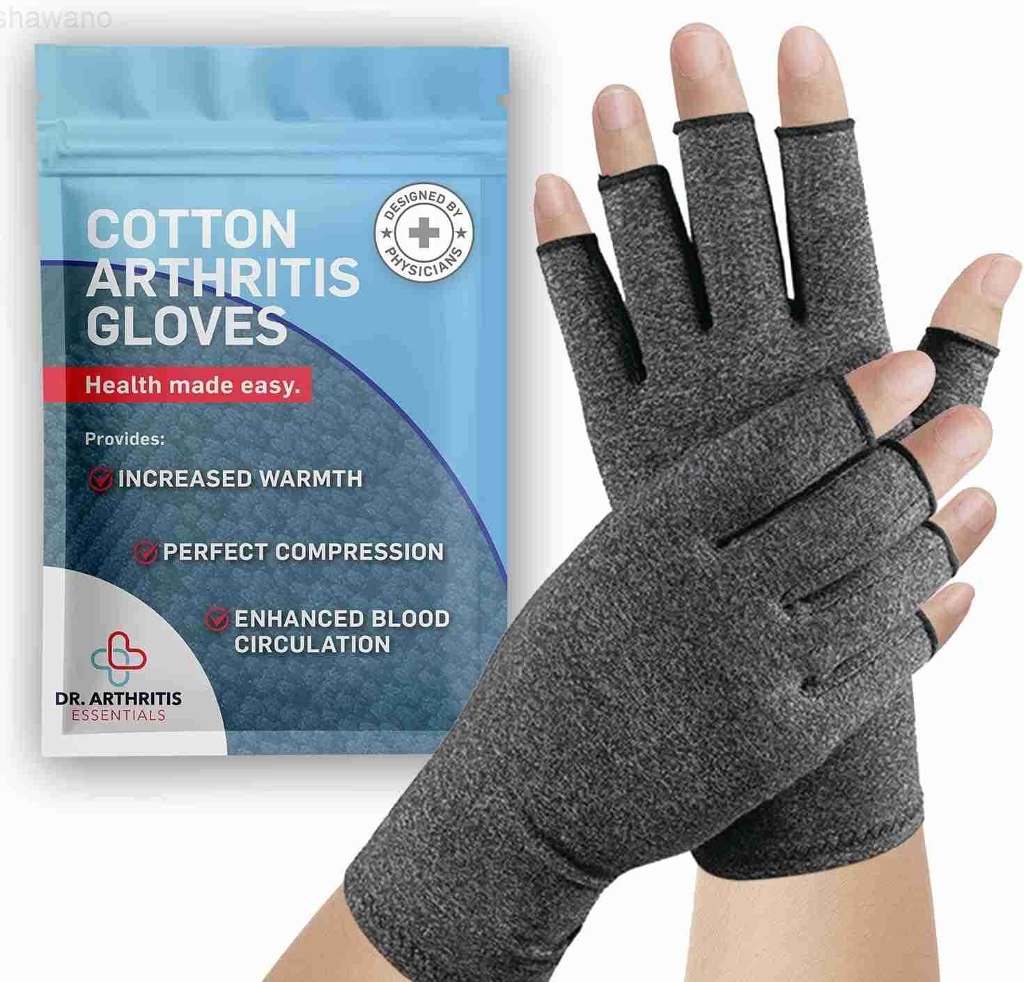 Arthritis Essentials OpenFingertip Arthritis Gloves Compression Gloves for Carpal Tunnel Raynauds Hand Brace Navy MediumW250911