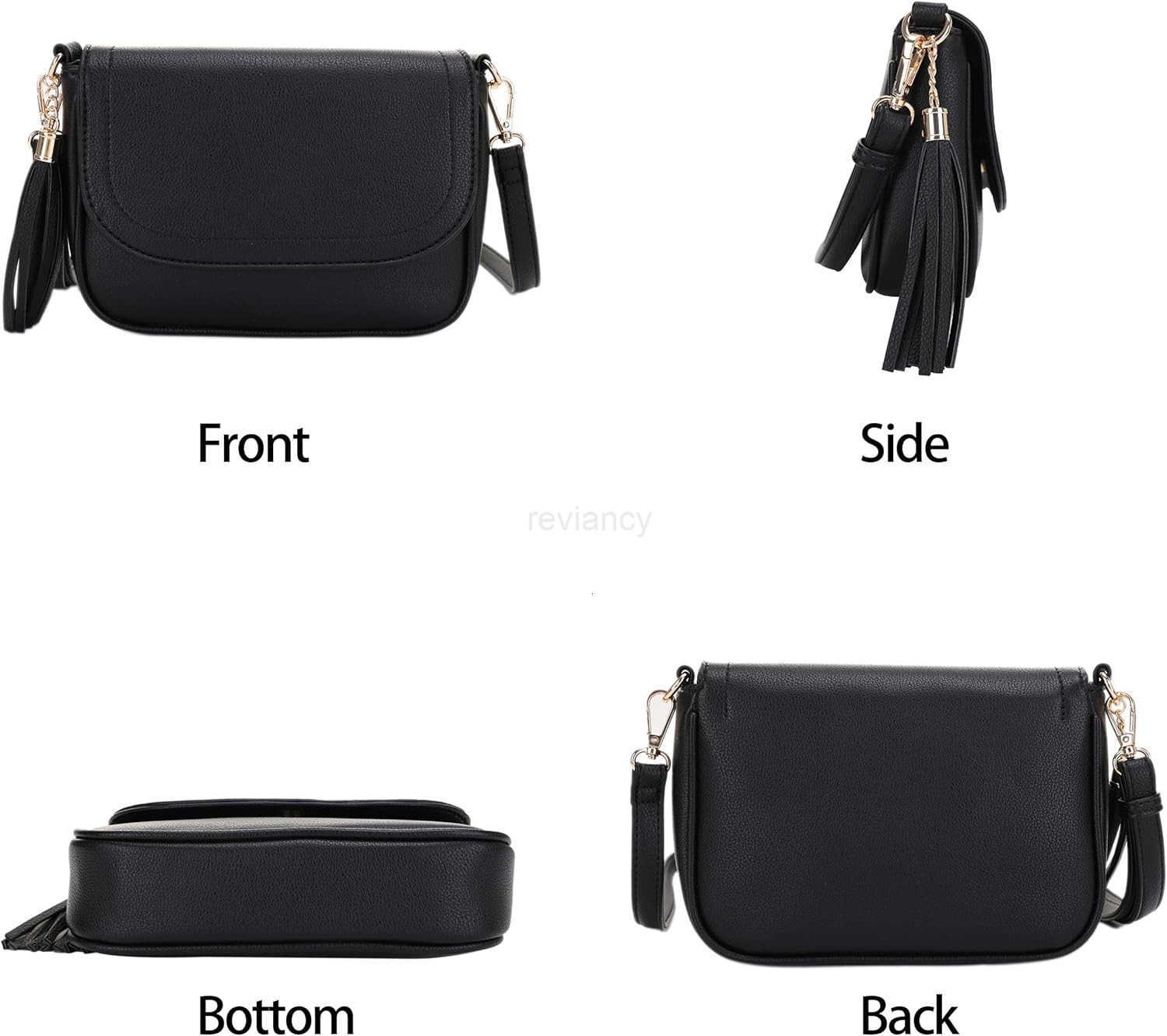 Small Crossbody Bags for Women Trendy Flap Saddle Purses with Tassel Vegan leather Shoulder bagW250911