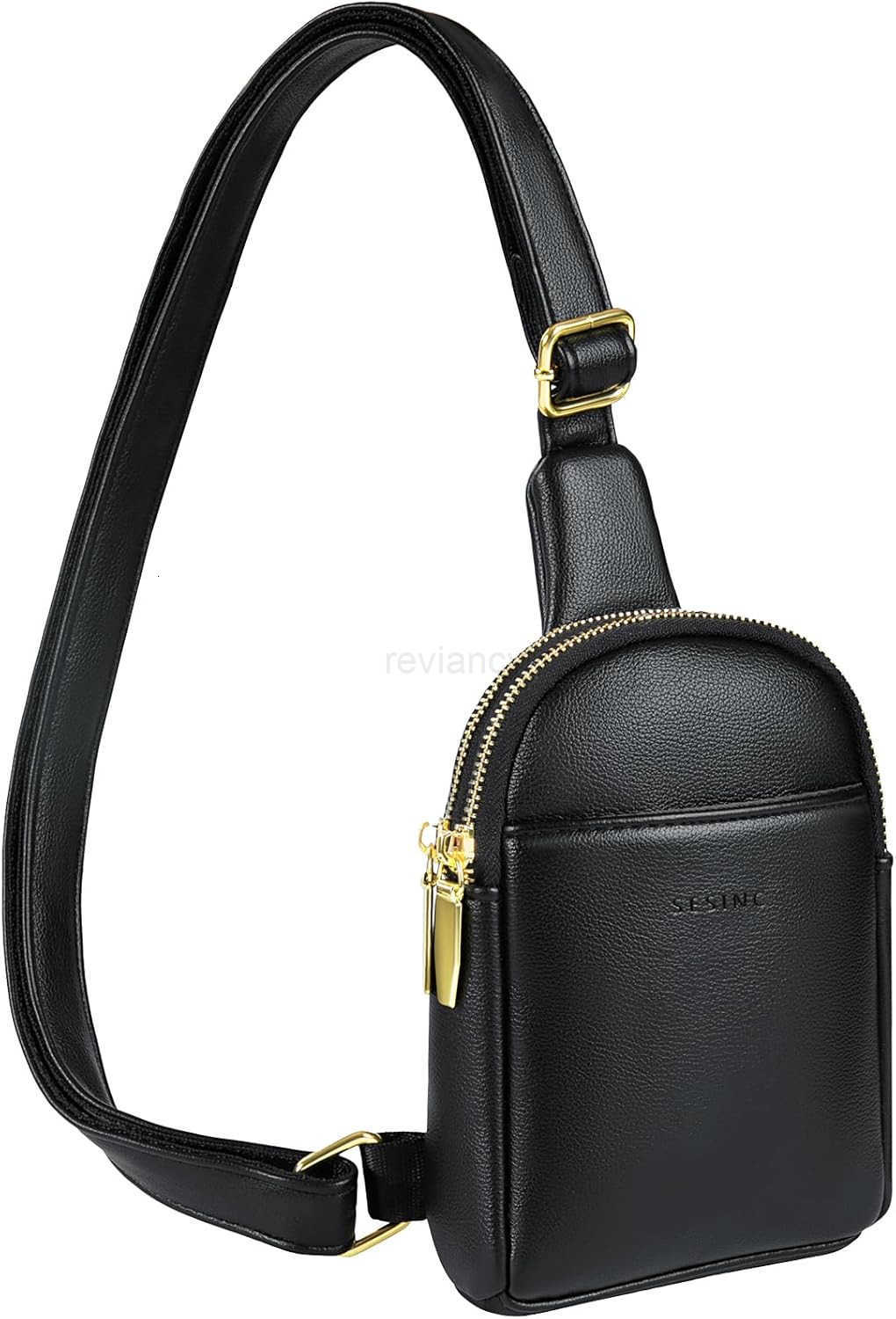 Crossbody Bag for Women Waterproof Leather Small Sling Bag Crossbody Fanny Packs for Travel Adjustable Strap 3 Pockets Cross body Bag Purse for Women 