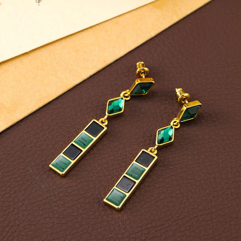 Sier Needle Geometric Long Tassel High-end Niche Light Elegant Vintage Style Earrings