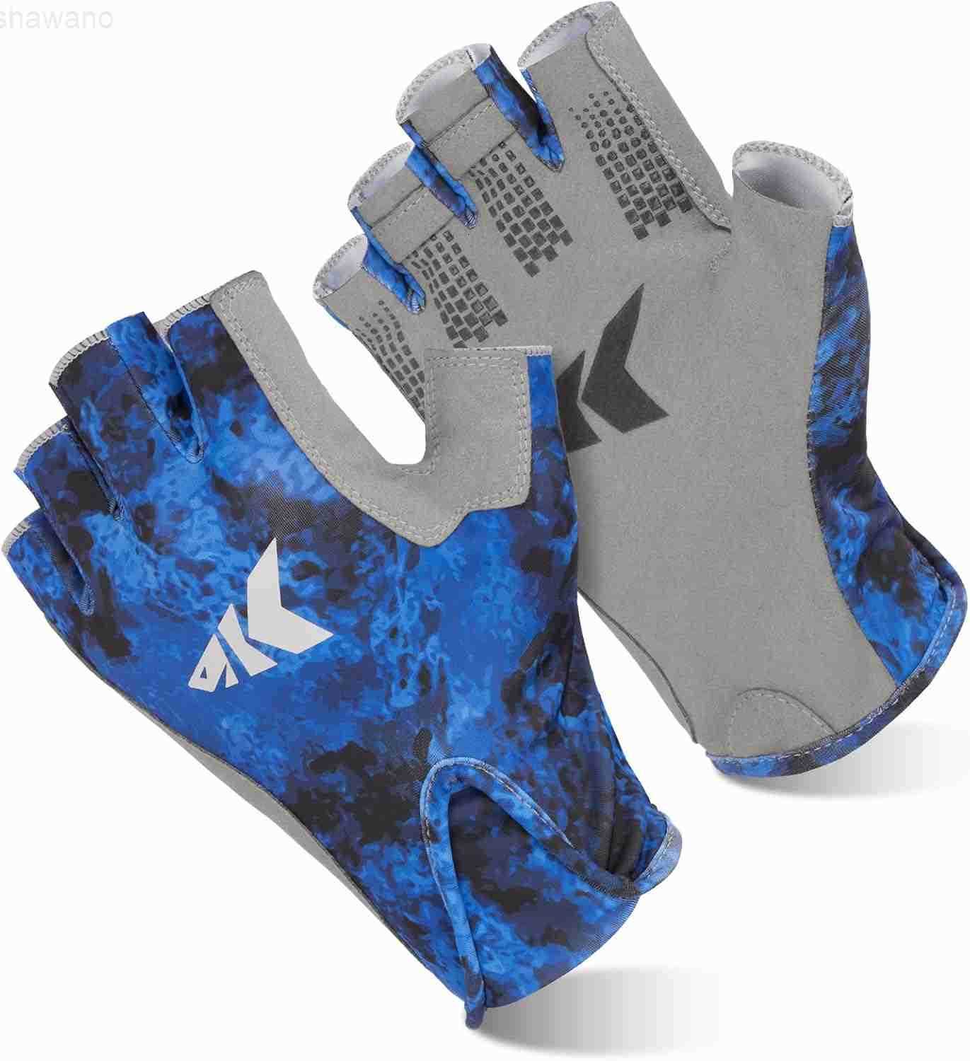Gloves UPF 50 FrostWeave Yarn Cooling Fabric NonSlip Grip QuickDry Short Cuff Comfort Reflective Fishing Hiking OutdoorsW250911