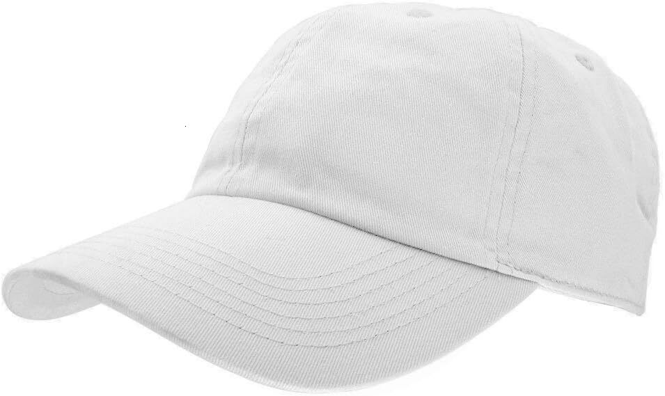 Baseball Cap Dad Hat 100% Cotton Polo Style Plain Blank Adjustable Size.