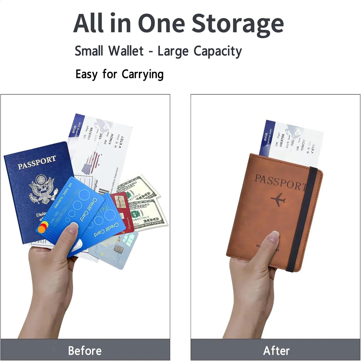 Custom Name Passport Holder Essentials Passport Wallet Cover Case for Travel Accessories WomenMen Passport Book Holders250906