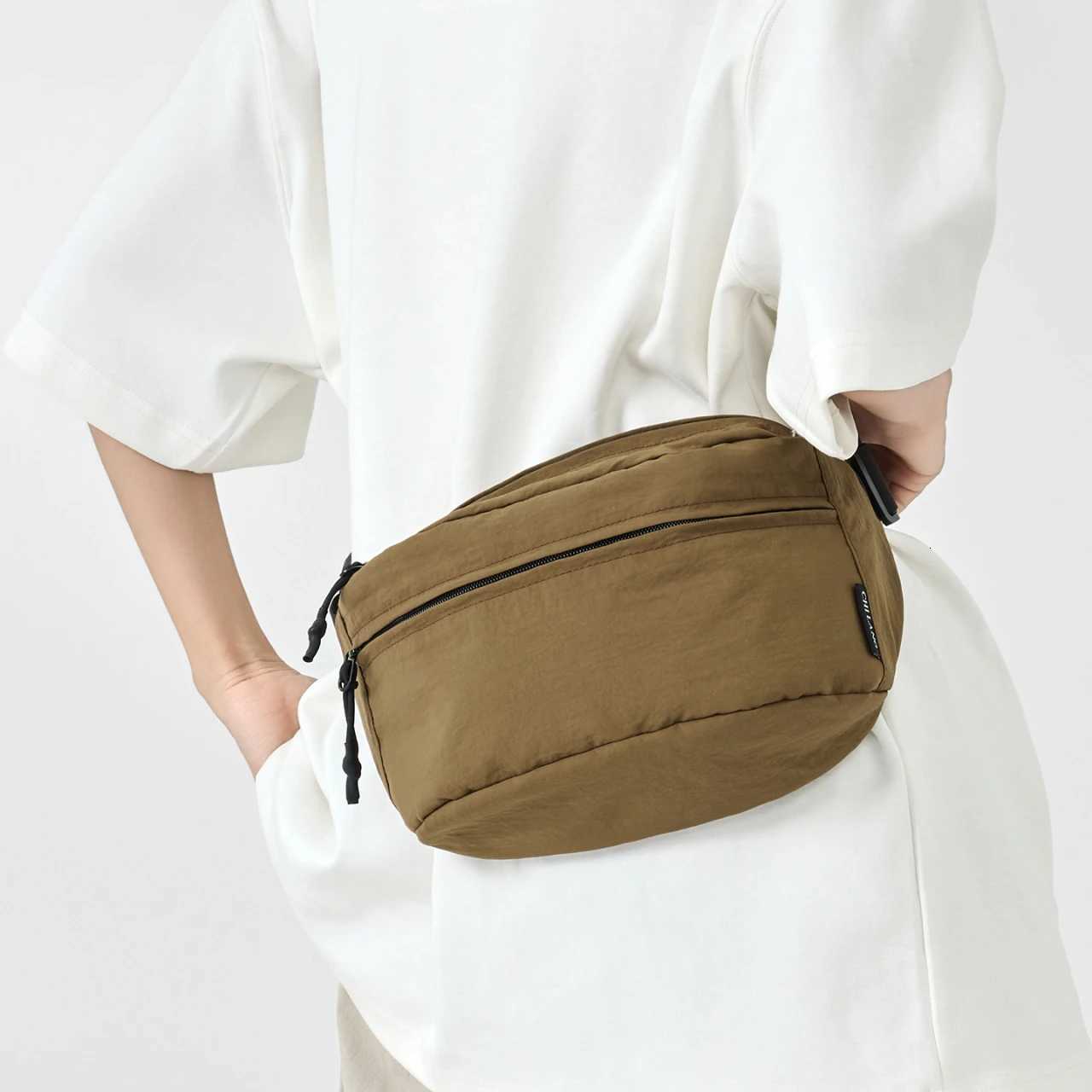 Womens BigCapacity Casual Chest Bag Mens Durable Biker Waist Bag Nylon Simple Unisex Crossbody Bag Z250911