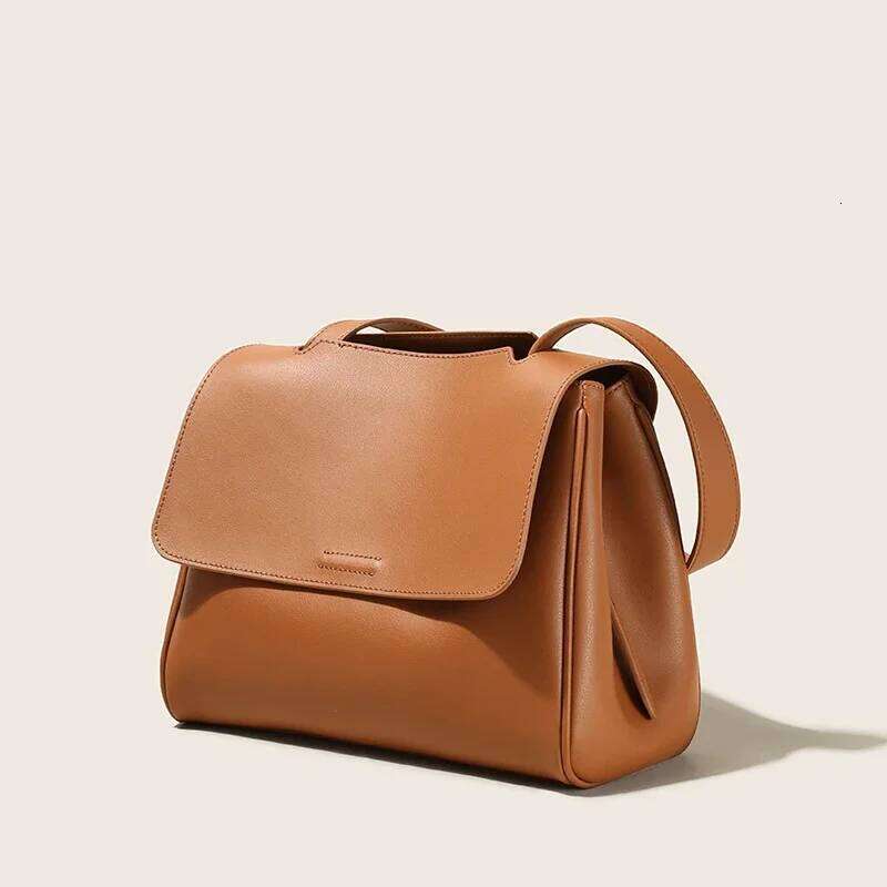 Women's Cowhide Genuine Leather Shoulder Bags Female Casual Totes Ladies Messenger Handbag Designer Brand Bag