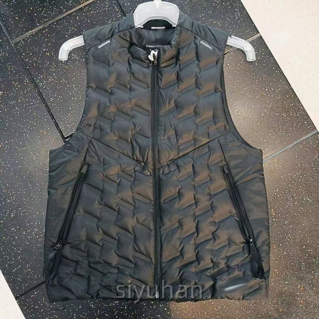 Mens sports sleeveless jackets vest designer warm gilet winter spring autumn coat running joggers sport waistcoat outdoor cotton down puffer jacket loose gym parka