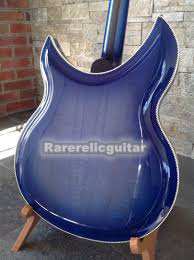 381 Stylish Blue 6-String Electric Guitar with Mahogany Body and Rosewood Fretboard