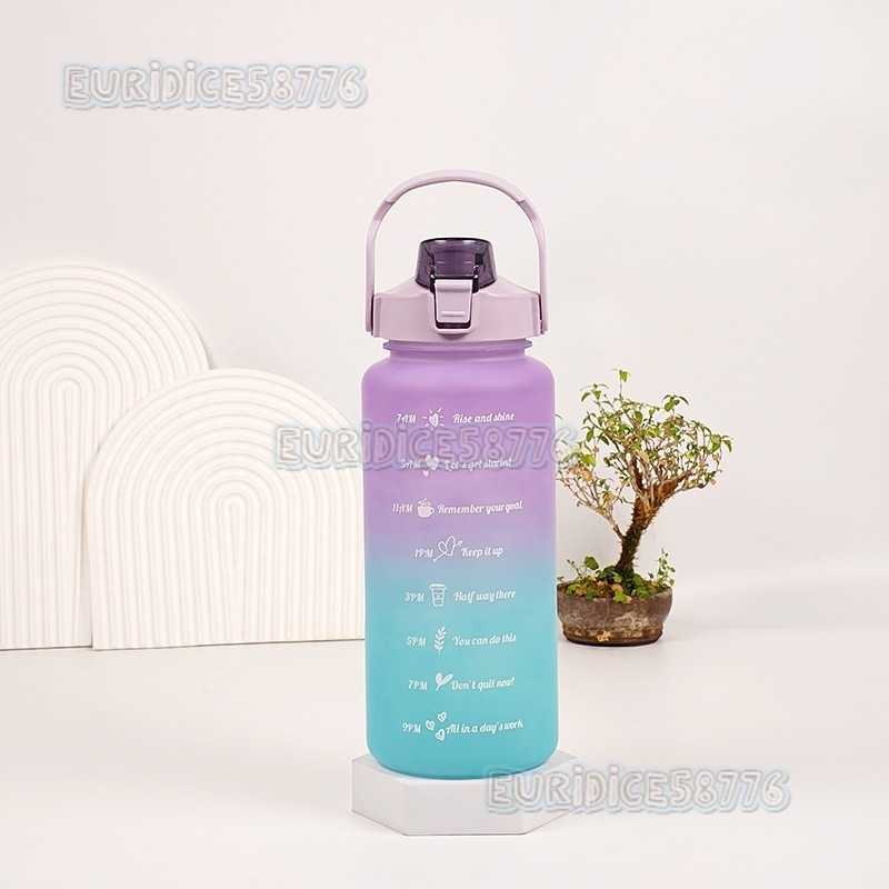 New Large Capacity Gradient Plastic Cup 2l Sports Simple Outdoor Water Bottle H250911