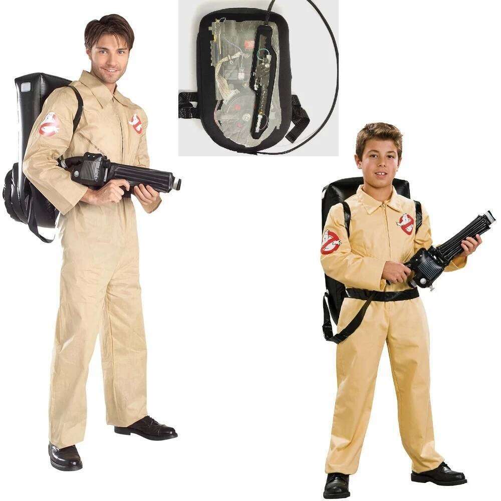 Adult Kid Ghostbusters Cosplay Costumes Halloween Costumes Anime Pa rty Uniform Backpack Figure Jumpsuits Role Play Clothing