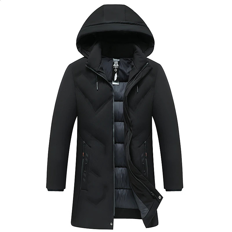 Top Grade ner Men Parka Jacket Thick Casual Fashion Windbreaker Hooded Quilted Bubble Coats Long Mens Clothes 250911