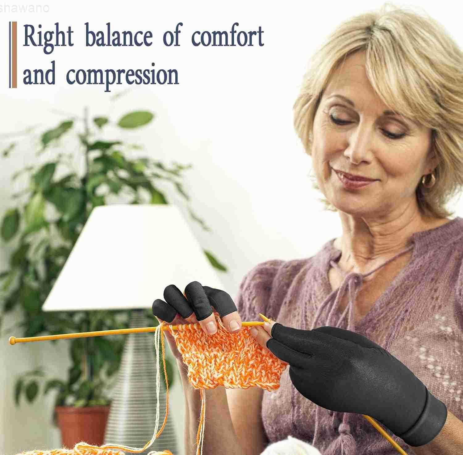Copper Arthritis Compression Gloves Women Men Relieve Hand Pain Swelling and Carpal Tunnel Fingerless for Typing Support for Joints MediumW250911