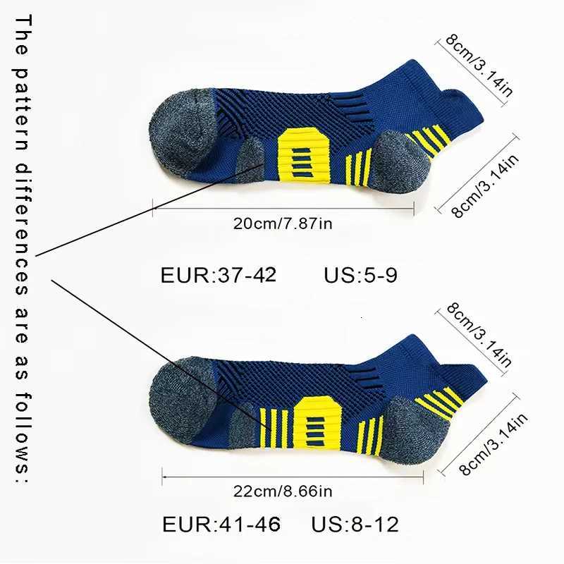 3Pair Professional Fitness Sports Socks Towel Bottom NonSlip Running Socks Men Women Short QuickDrying Basketball Training Sox D250911