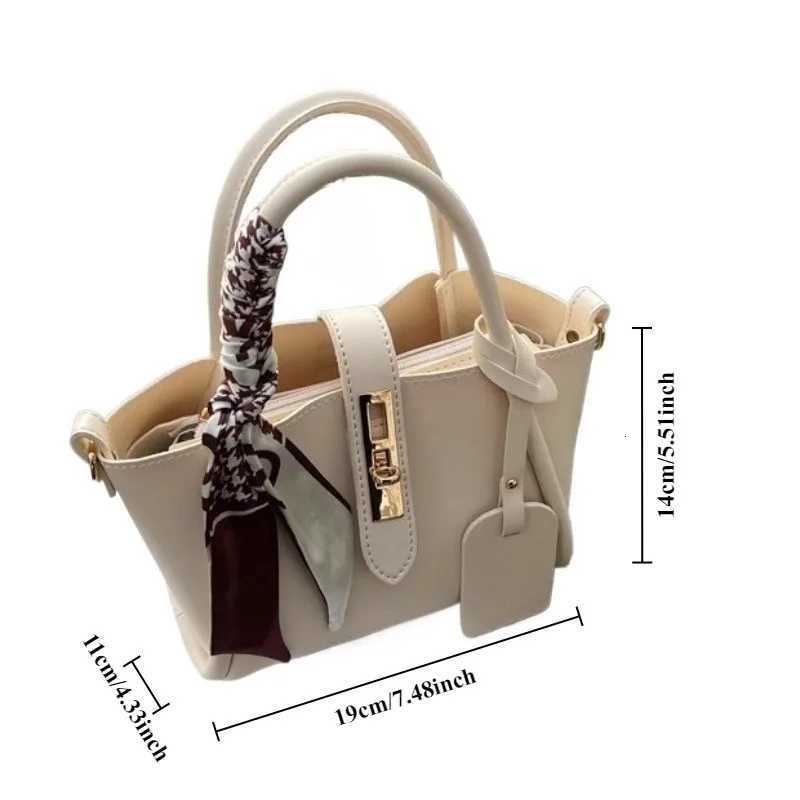 Ladies Largecapacity Soft PU Purecolor Handheld Shopping Messenger Bag Highquality Handbag Elegant Ladies Bucket Bag Z250911