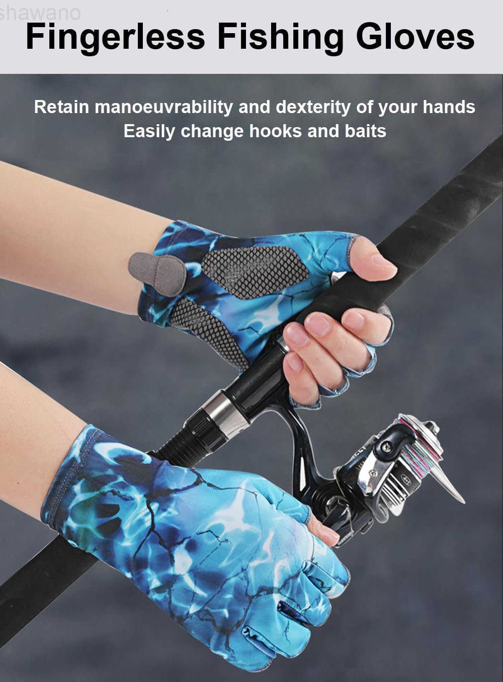 Fishing Gloves Men Womens UV Protection Sailing Kayak Paddling Rowing GlovesW250911