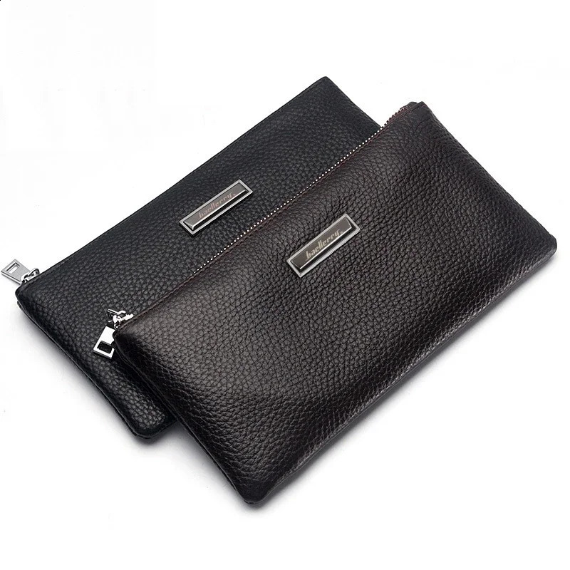 Men Long Wallets Genuine Leather Mens Slim Soft Zipper Purse Card Holder Phone Pocket Multifunctional Large Capacity Clutch250906