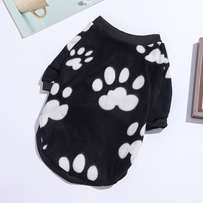 Fall and Winter Pet Bone Shape Reversible Fleece Cloth Costume Halloween Outfit for Dogs Outfit for Cats
