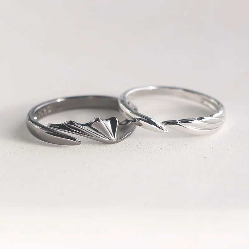 New Hip Hop Angel and Devil Couple Rings Men Women Korean Simple Black White Student Gift Jewelry gift for Engagement Accessary W250911