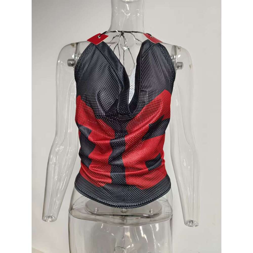 2025 Summer New Women's Fashion Unique Street Style Sexy Slim Fit Backless Tie Strap Camisole