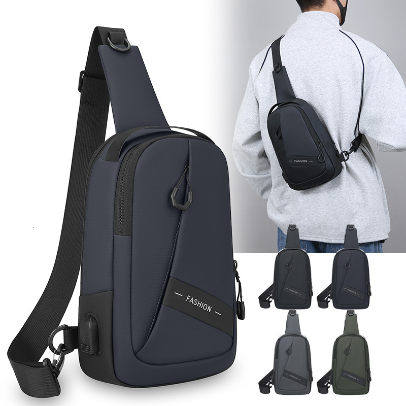Multifunctional Men S Chest Bag Free Shipping PU Leather Texture Large Designer Bag Capacity Shoulder Bag Outdoor Casual Sports Cycling Luxury Bag Cro