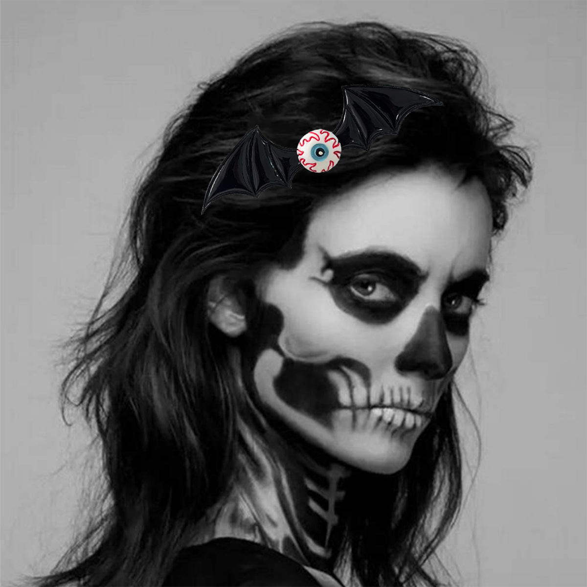 Stage Wear Halloween Hair Accessories - Dark Series Funny Pumpkin Cyclops Devil Bat Wings Side Hair Clips