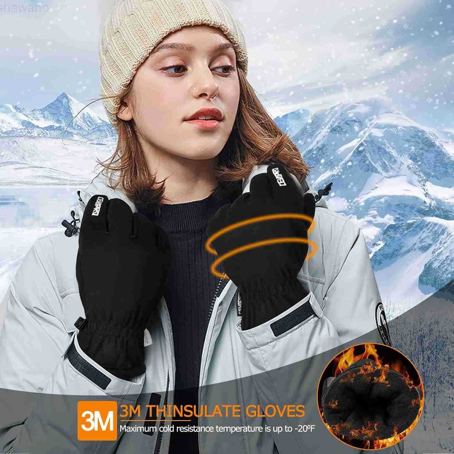 Winter Thermal Gloves for Men Women 20 AntiSlip Waterproof Deerskin Suede Insulated Touchscreen GlovesW250911