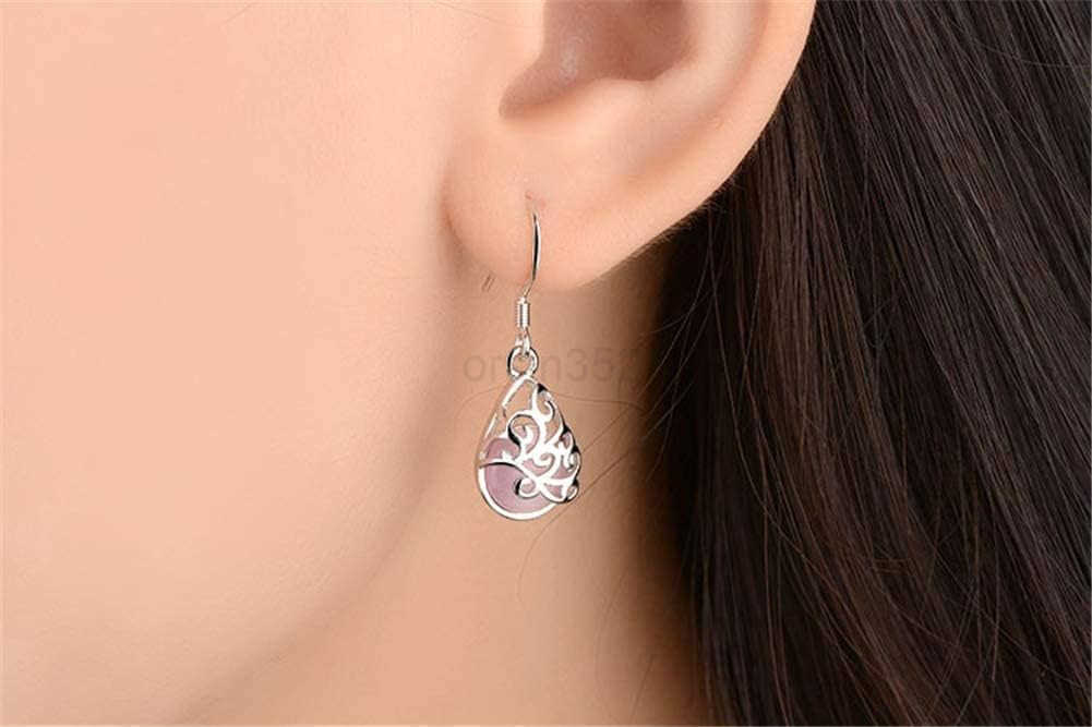 Filigree Fashion Nickle Free Women Earrings Dangle Plated Silver Teardrop Earrings for Women Charm GiftsW250911