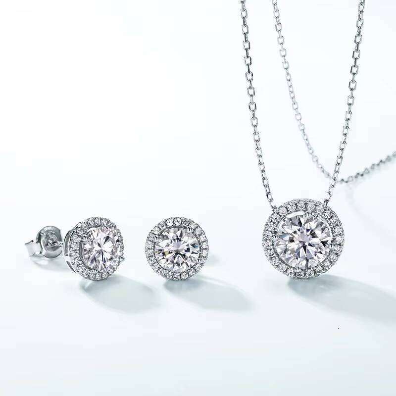 Sterling Sier Moissanite Stud Earrings Minimalist S Shining Dia Jewelry