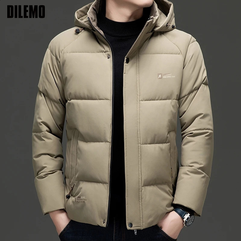 Top Grade ner Men Parka Jacket Thick Casual Fashion Hooded Cropped Windbreaker Quilted Bubble Coats Mens Clothes 250911