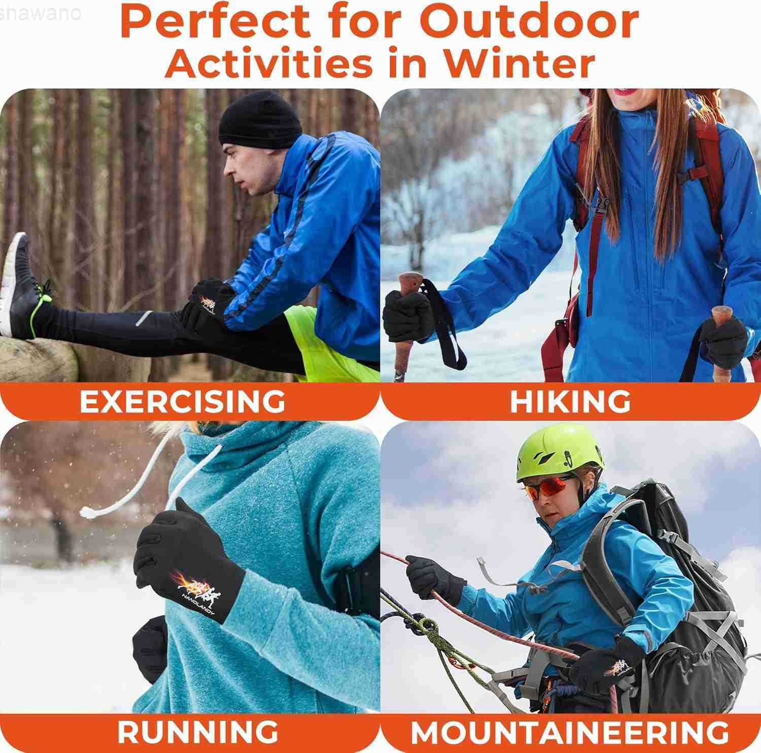 Winter Running Gloves for Women Men Windproof WaterResistant Thermal Touchscreen Liner Gloves for Cycling Hiking Driving Freezer WorkW250911