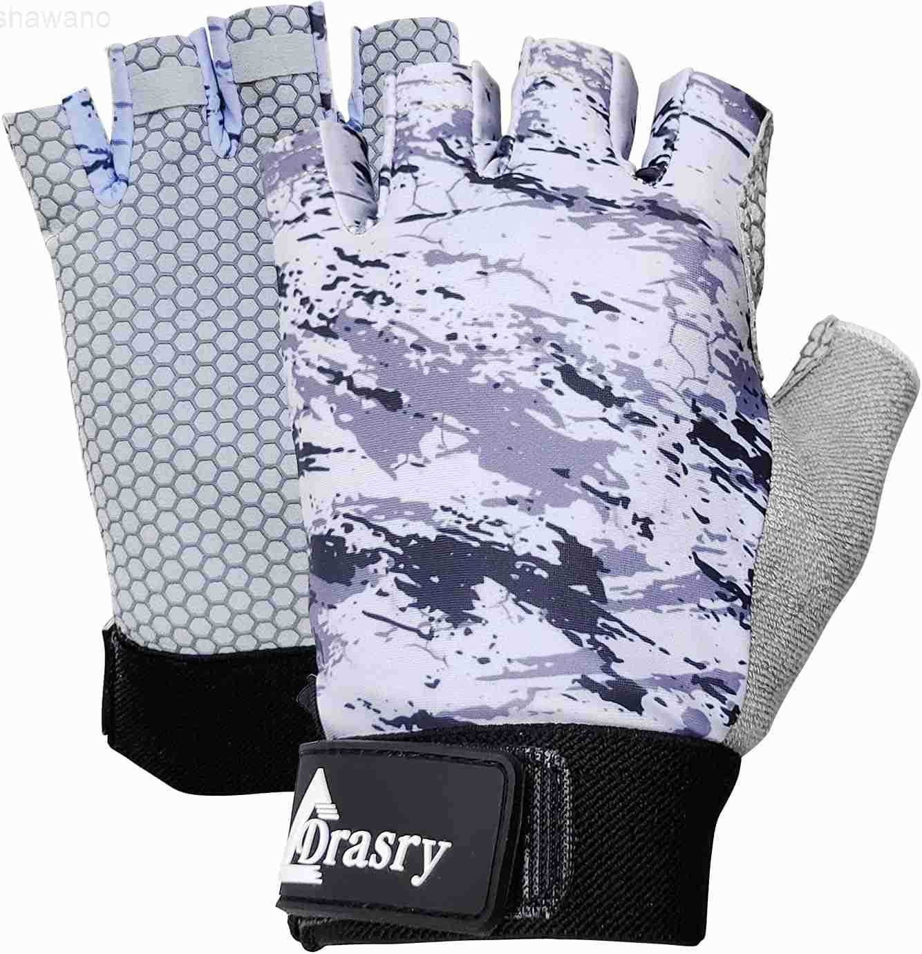 Fishing Gloves Fingerless Sun Protection Men Women UPF50SPF for Fishing Kayaking Paddling Hiking Sailing Rowing Driving Canoeing GloveW250911