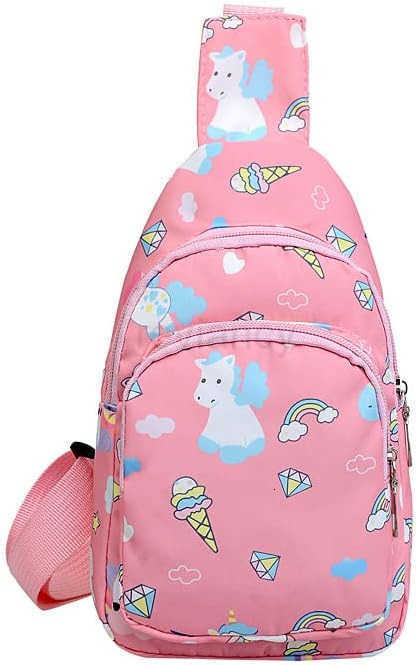 Crossbody Sling Bag Small Nylon Travel Cartoon Bag BlueW250911