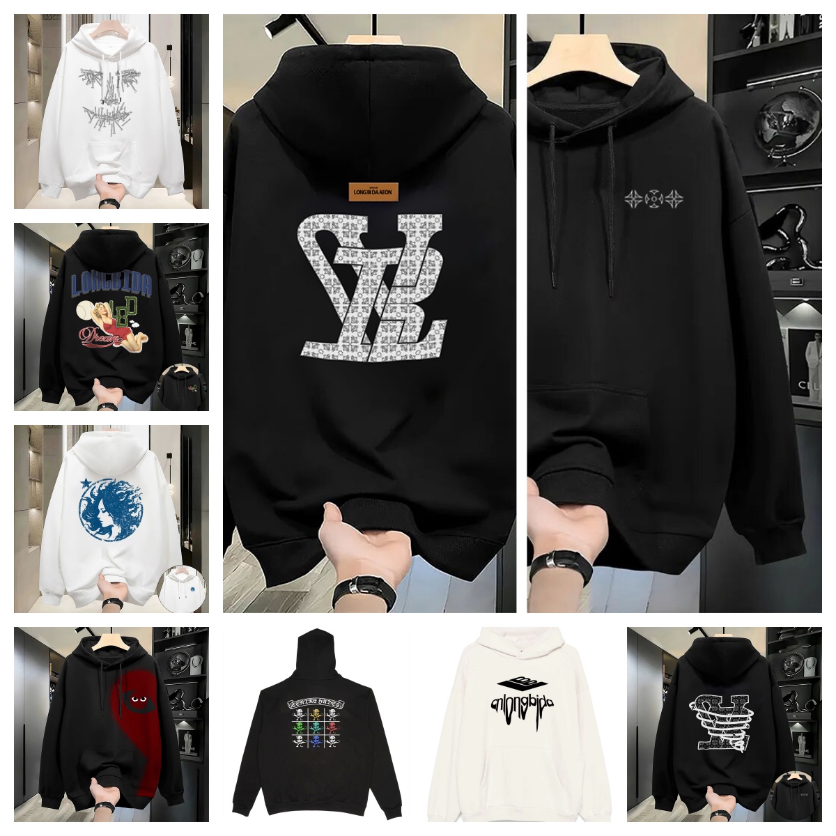 Designer hoodie Men zip up Jackets Oversized luxury Brand thicken Loose Vintage pure cotton Top Sweatshirt Women Streetwear Sweatshirt hoodies designe