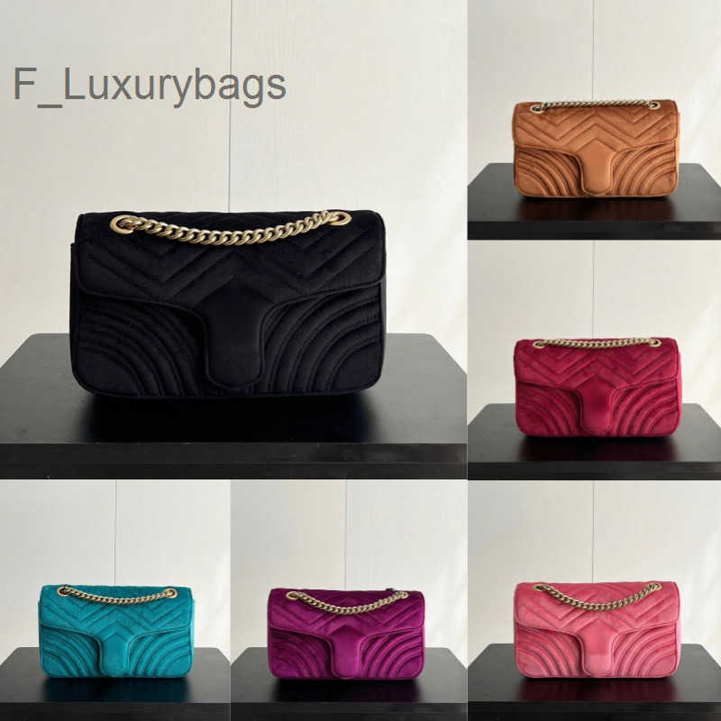 Suede Designer Bags Women Shoulder Bag Velvet Flap Chain Crossbody Bag Lady Handbag New Luxury Handbag Ladies Large Capacity Bag Black Caviar High Quality Designer