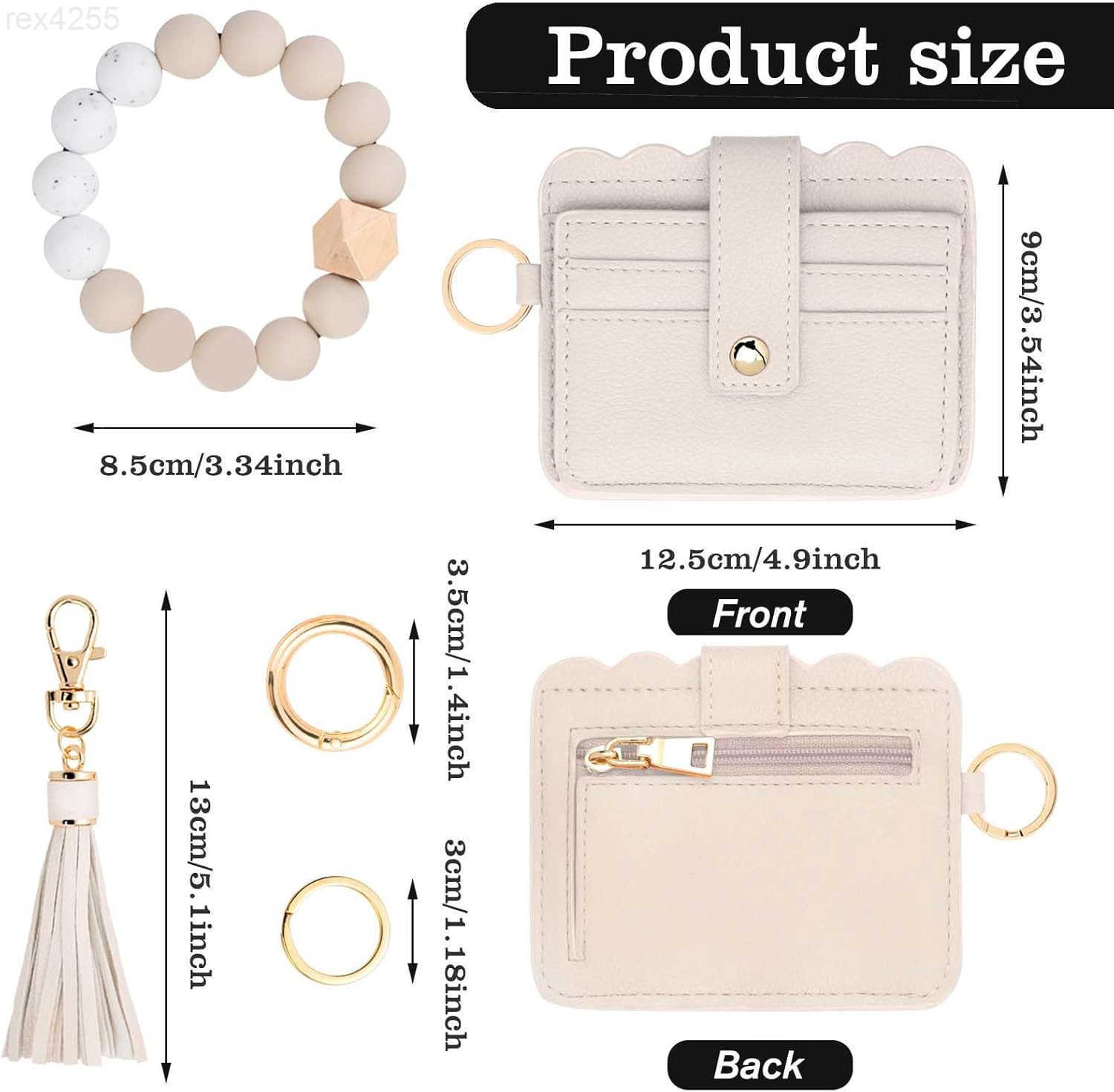 Wallet Keychain Wristlet for Women RFID Card Holder Keychain Key Chain Wallet Key Ring with Wrist Wallet for WomenW250910