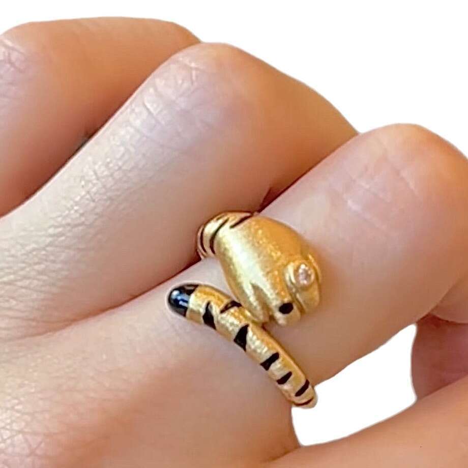 Vintage Style Brushed Python Irregular Niche Design Simple Versatile Personality High-end Index Finger Ring