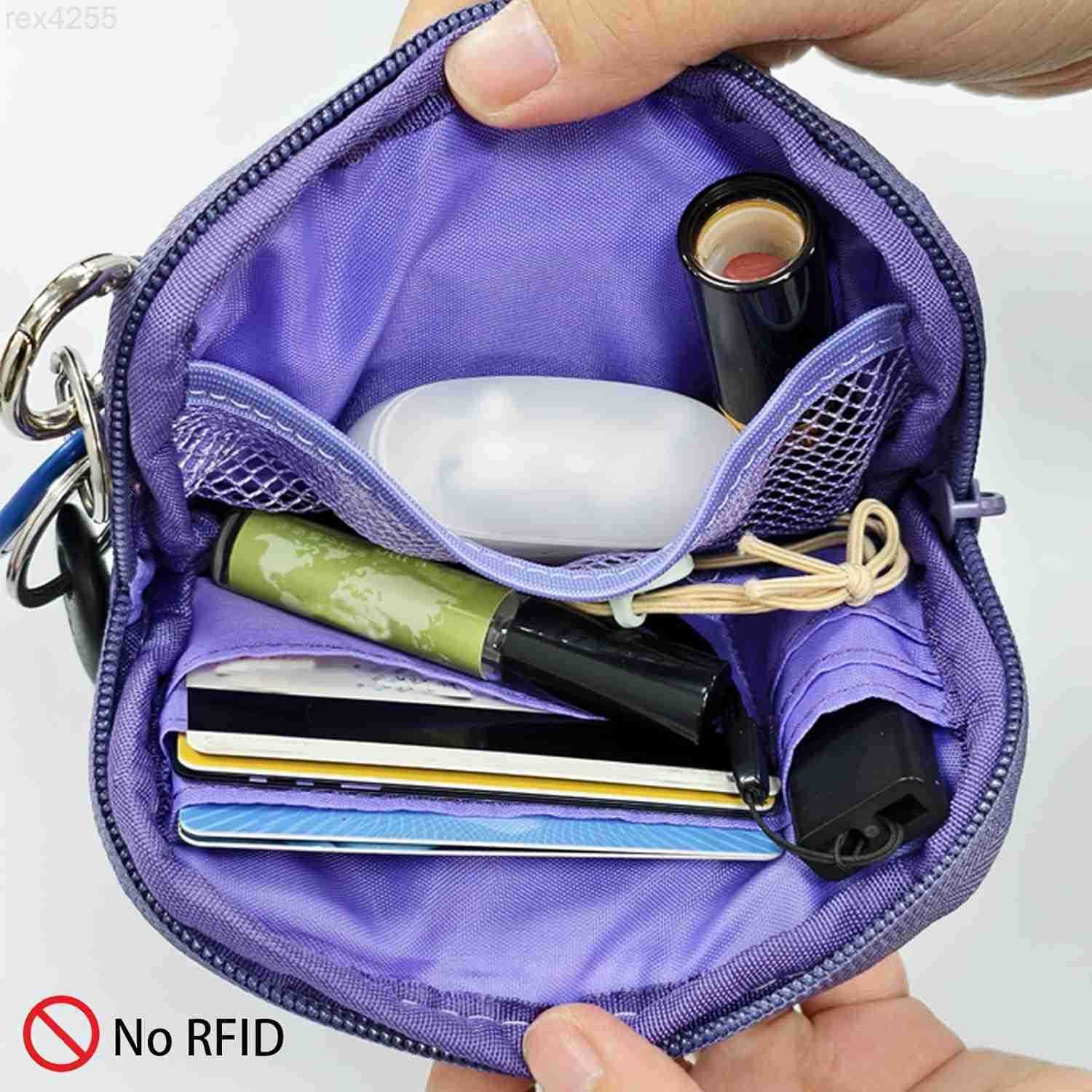 The Wallet 2nd Gen 636 inch The Pouch Wristlet for women Zippered Card Case With Id WindowHand strap for women Coin Purse Mini Portable Keychain Walle