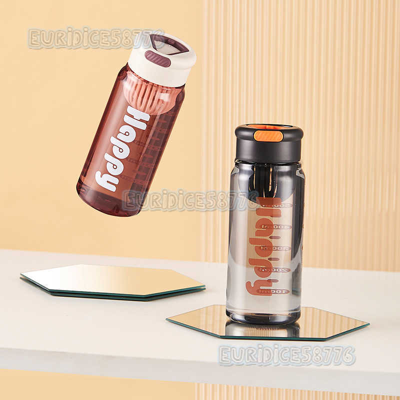 Minimalist Celebrity Letter Water Cup with Tea Strainer Portable Plastic Water Cup Handle Enhances Appearance Direct Drinking Cup Space Cup H250911