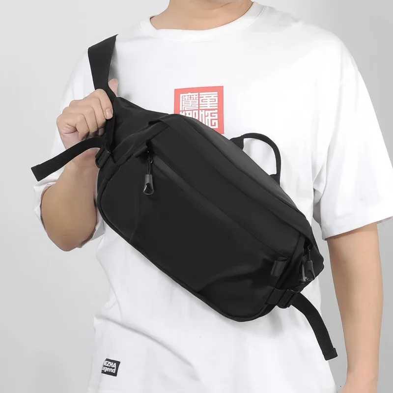 Men multifunctional laptop waist packs trendy computer messenger bag men Sports chest bag large capacity diagonal shoulder bag Z250911