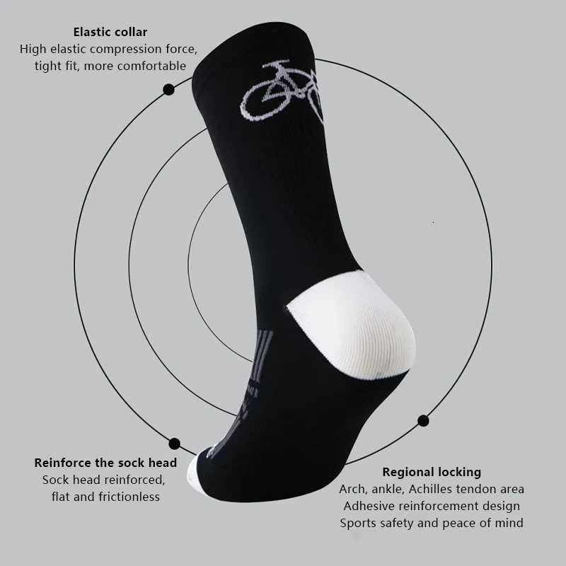 Cycling Socks MTB bike Socks Breathable QuickDrying Stretch Road Bicycle Socks Outdoor Sports Racing Running Cycling Socks D250911